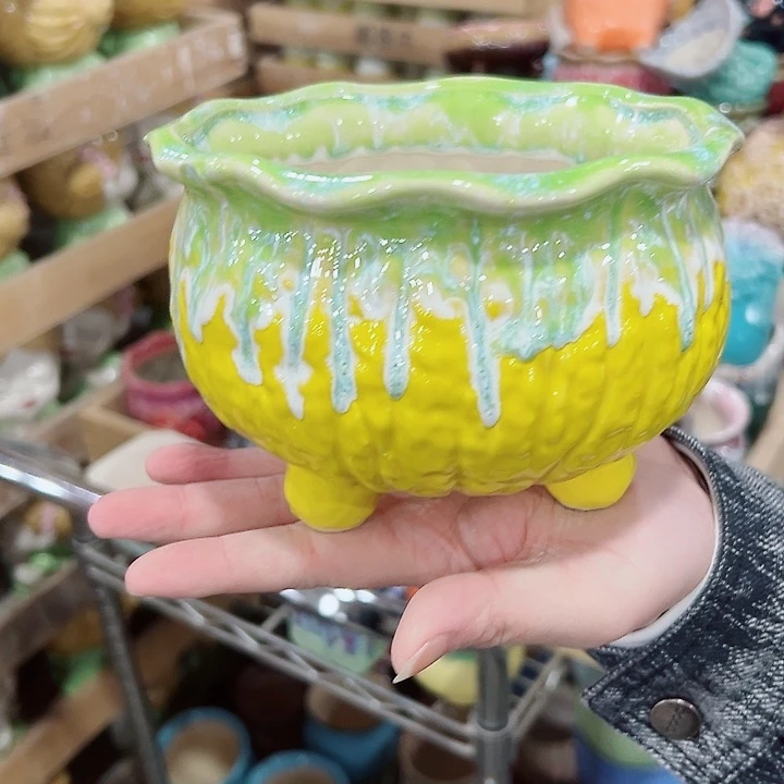 有孔.凑满10元发货多肉陶瓷花盆！