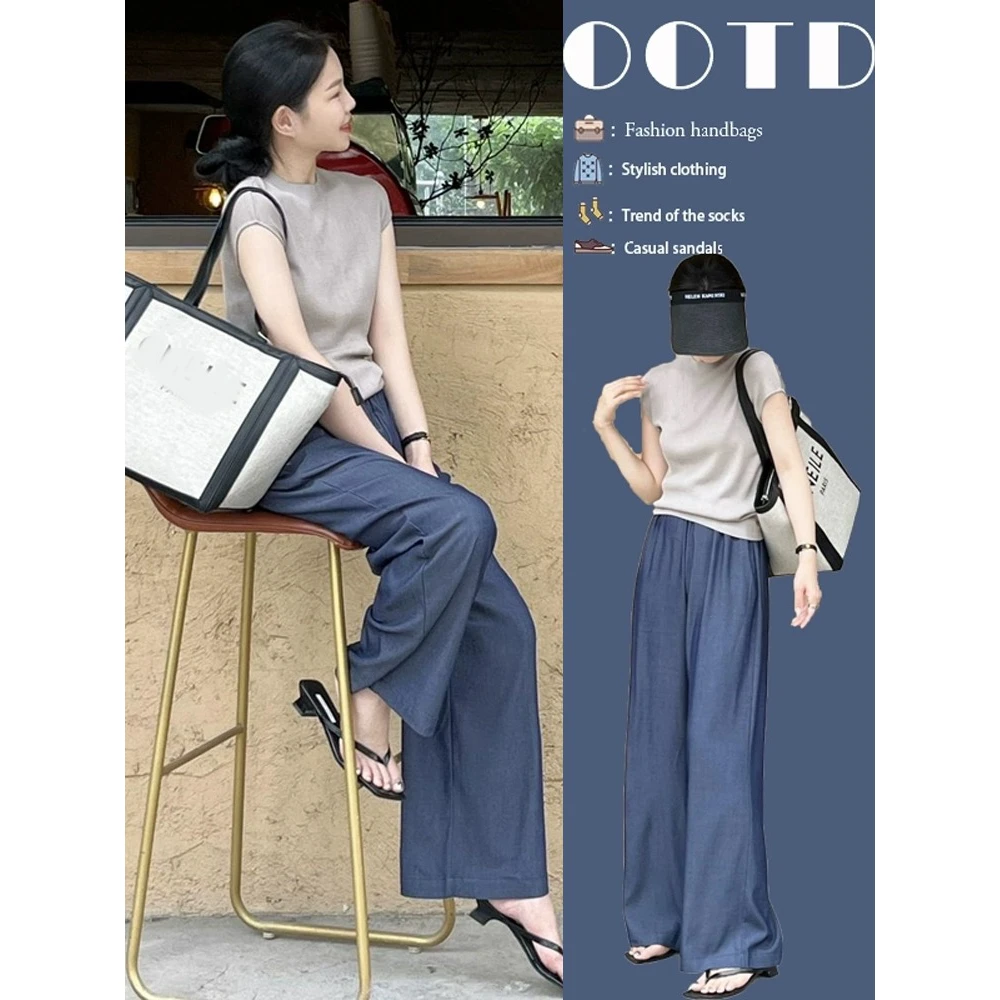 夏装搭配一整套时尚韩系上衣休闲冷淡风盐系穿搭套装新款女装夏季