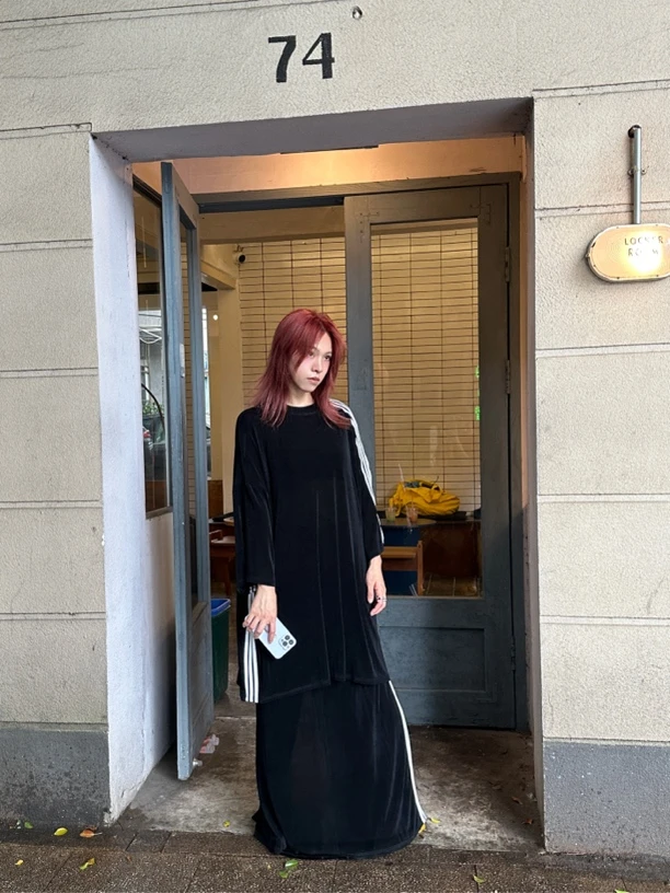 【一只鱼】慵懒感百搭显瘦懒人舒适醋酸半身裙（冷水手洗）