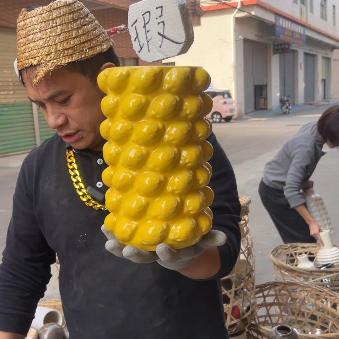 摆件56 号高中低温陶瓷工艺瓶（部分微瑕）
