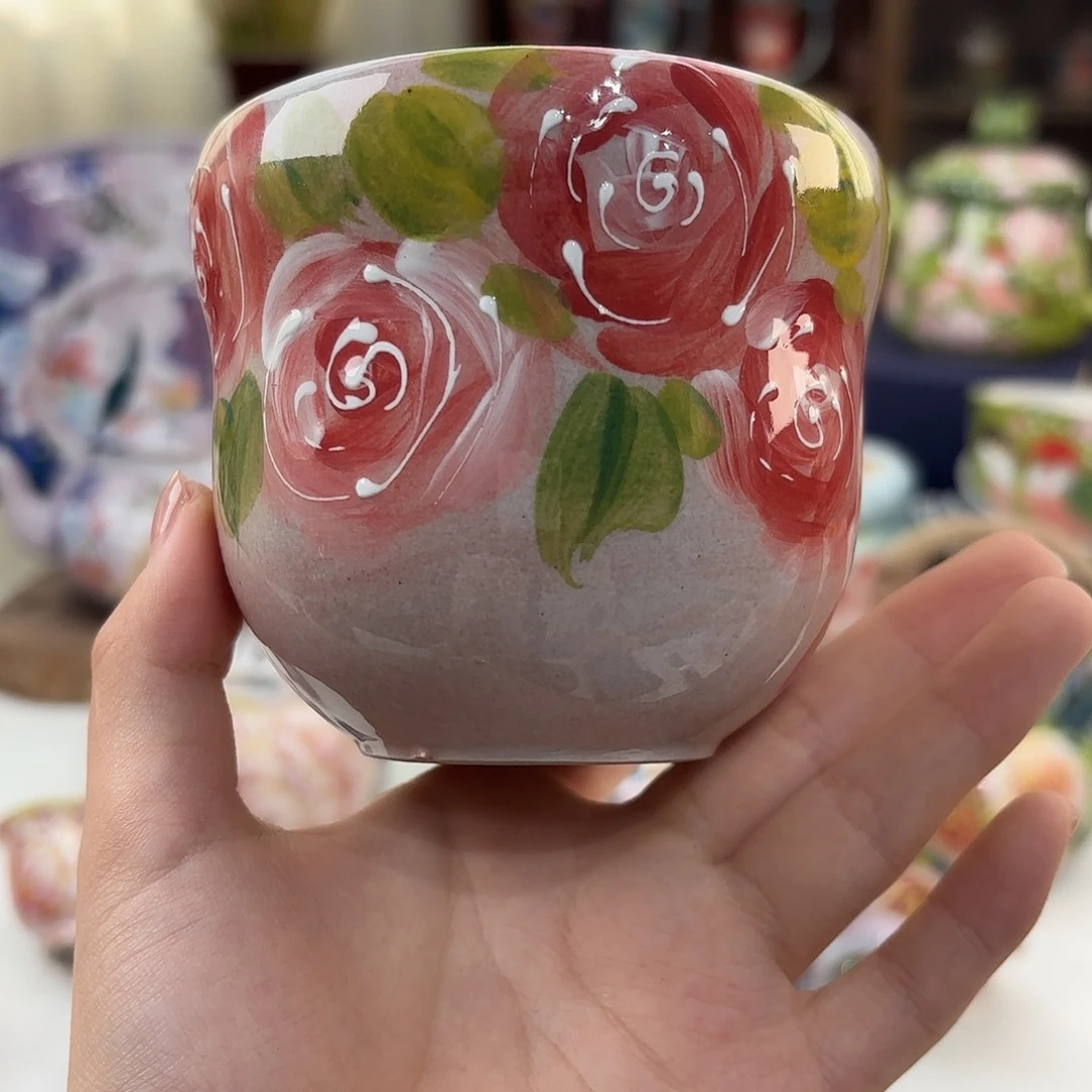 景德镇手绘高温釉下彩陶瓷茶具