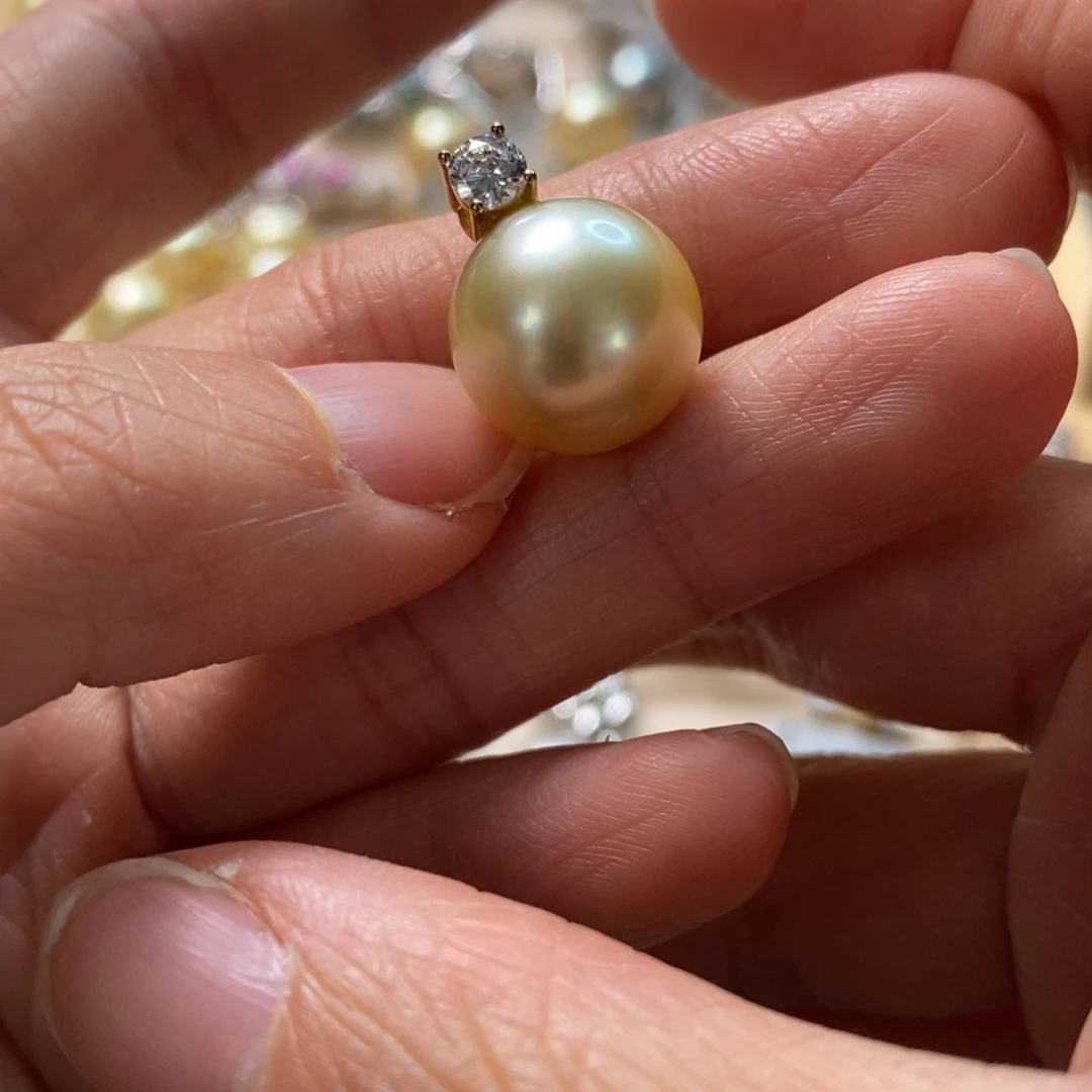 海水珍珠颈饰银S925镶嵌