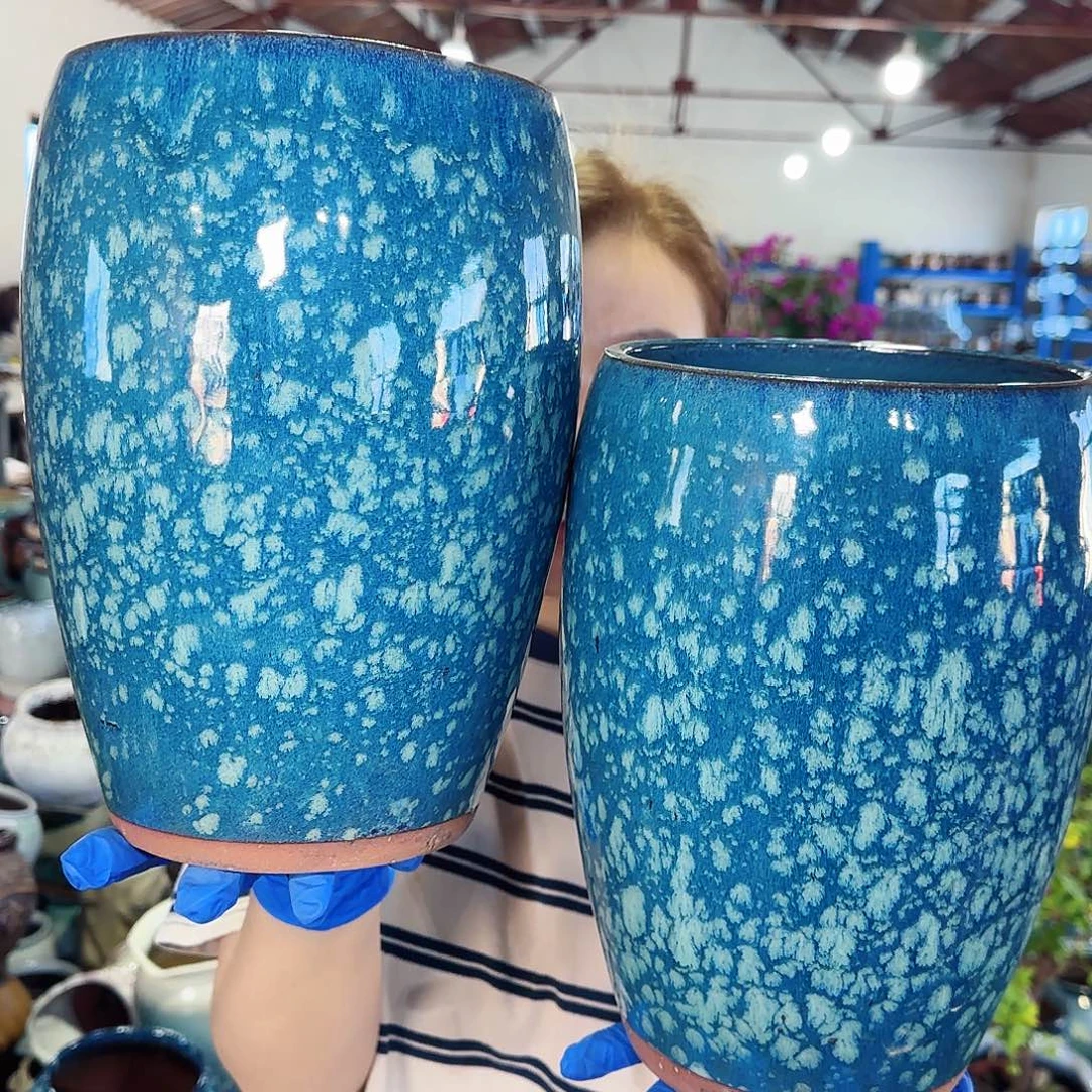 紫砂花盆高27.5口17.5