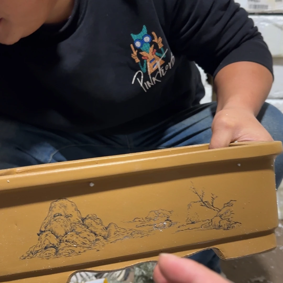 花盆紫砂瑕疵是我