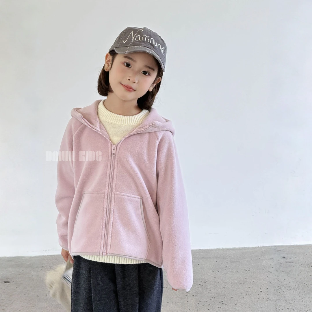 嗒囜【云感绒抱抱服】高克重膨体暖绒儿童秋冬连帽拉链绒衫卫衣外套
