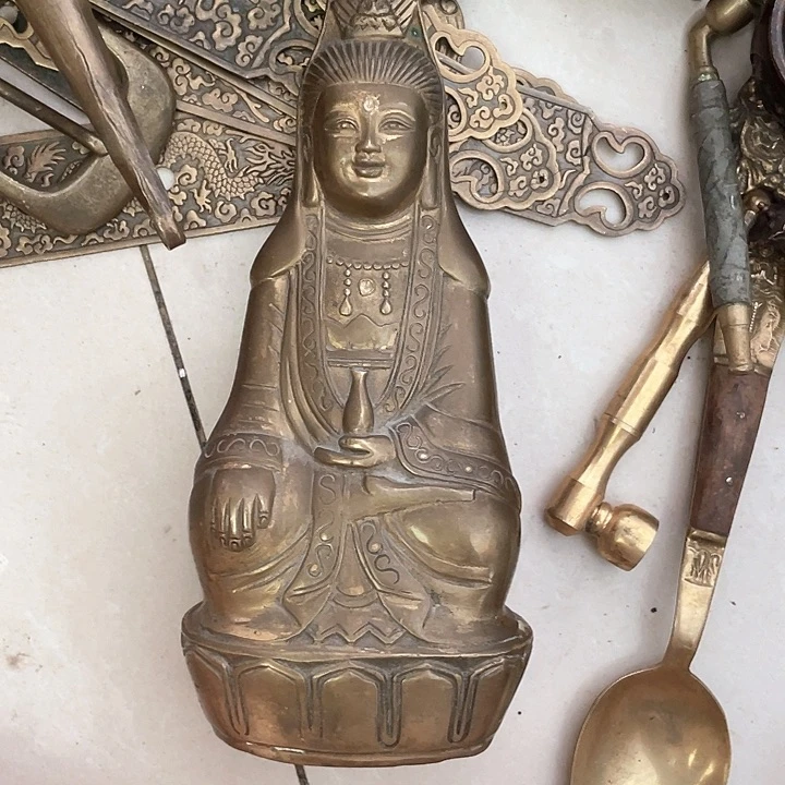 后***药闪电购铜摆件工艺品