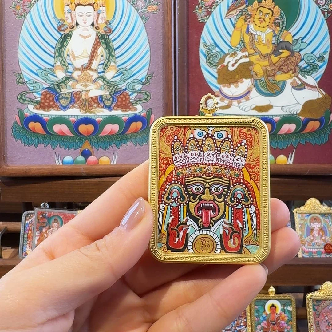 吊坠唐卡纯手绘 扎基