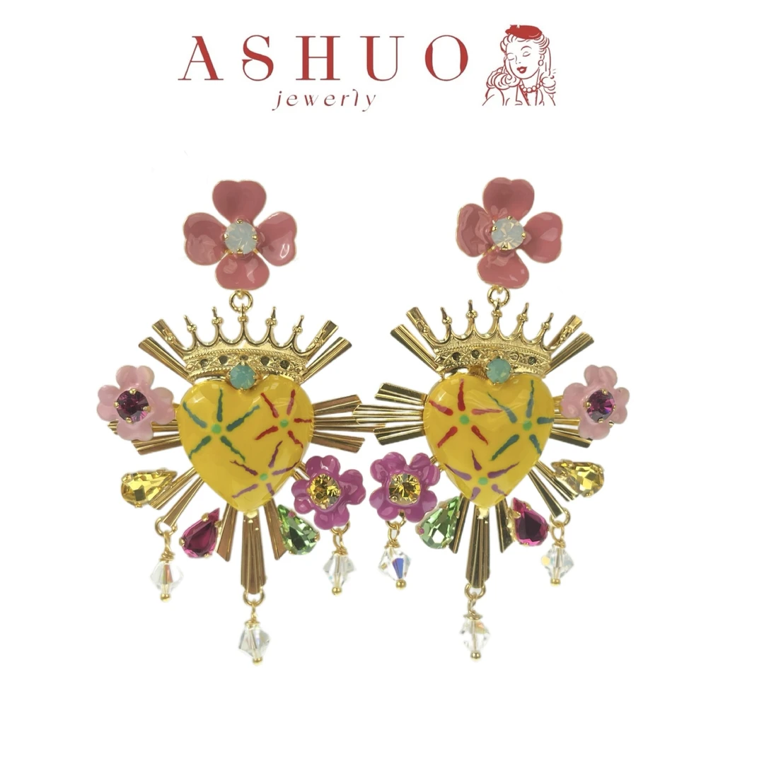 铜合金耳饰 阿烁中古 CG  as10668