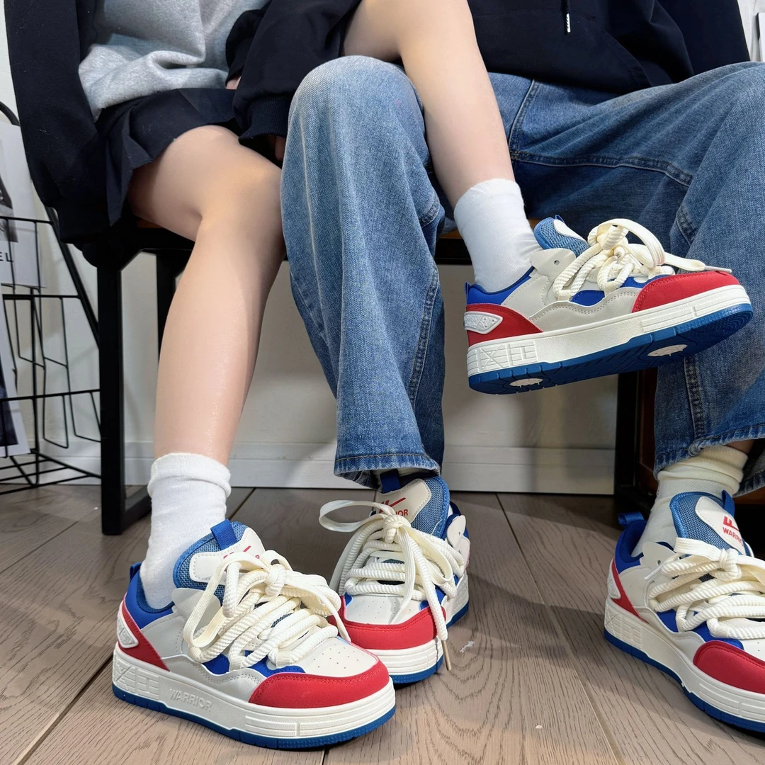 回力灰蓝红休闲鞋2025新款春季款厚底增高情侣鞋百搭透气学生女鞋