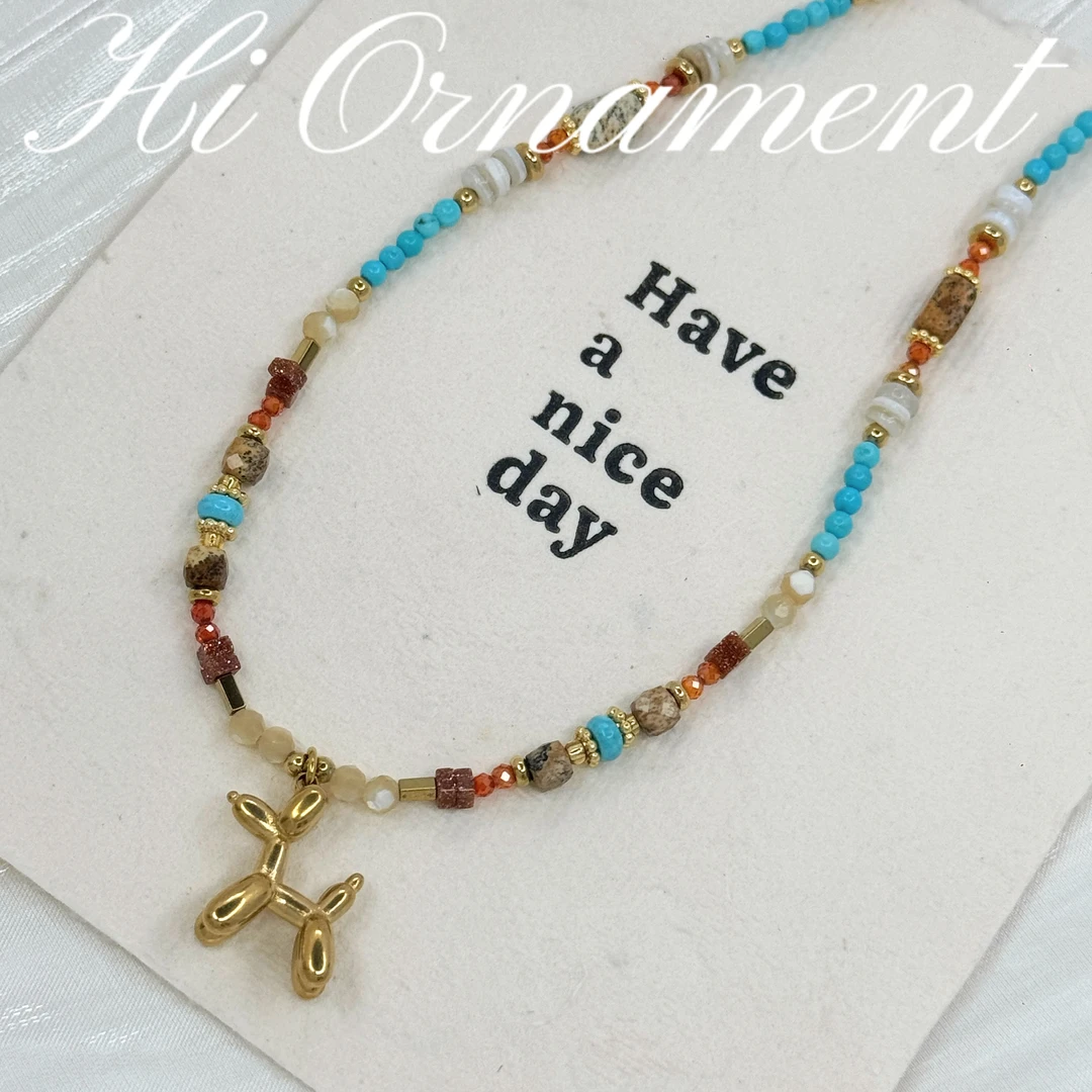 钛钢项链 【气球狗】波西米亚气质高级感小众设计女百搭锁骨链配饰