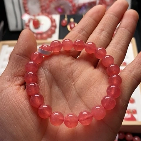 菱锰矿（红纹石）手绳未镶嵌