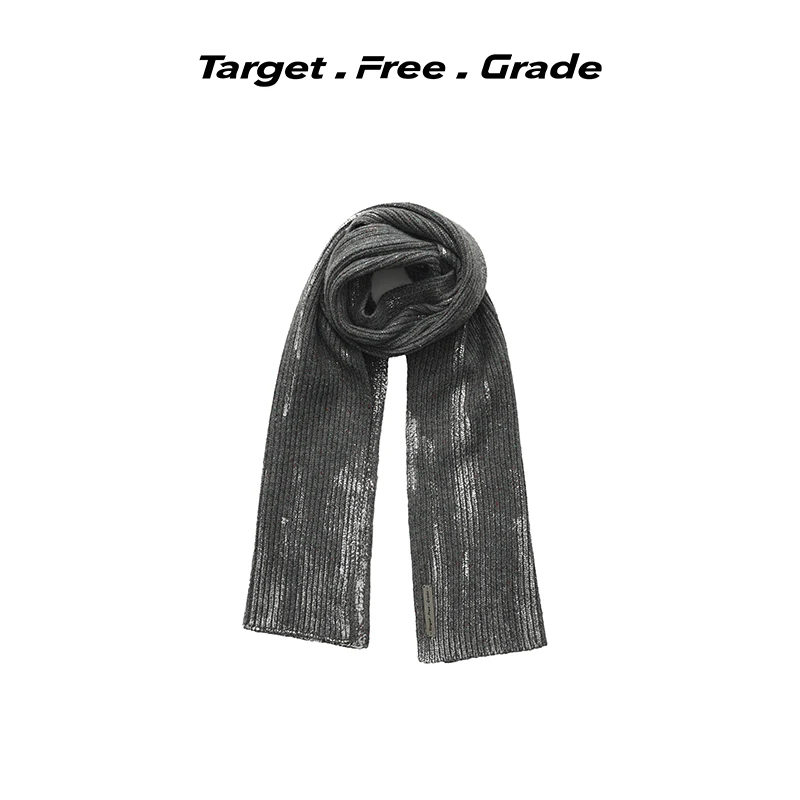 【闫桉同款】TFG光边烫银工艺保暖长方深灰围脖围巾送礼推荐
