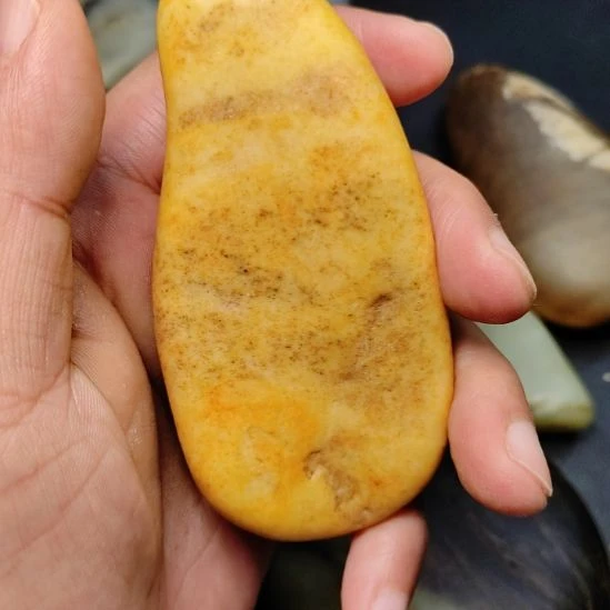 玉天然原石奇石手把171克