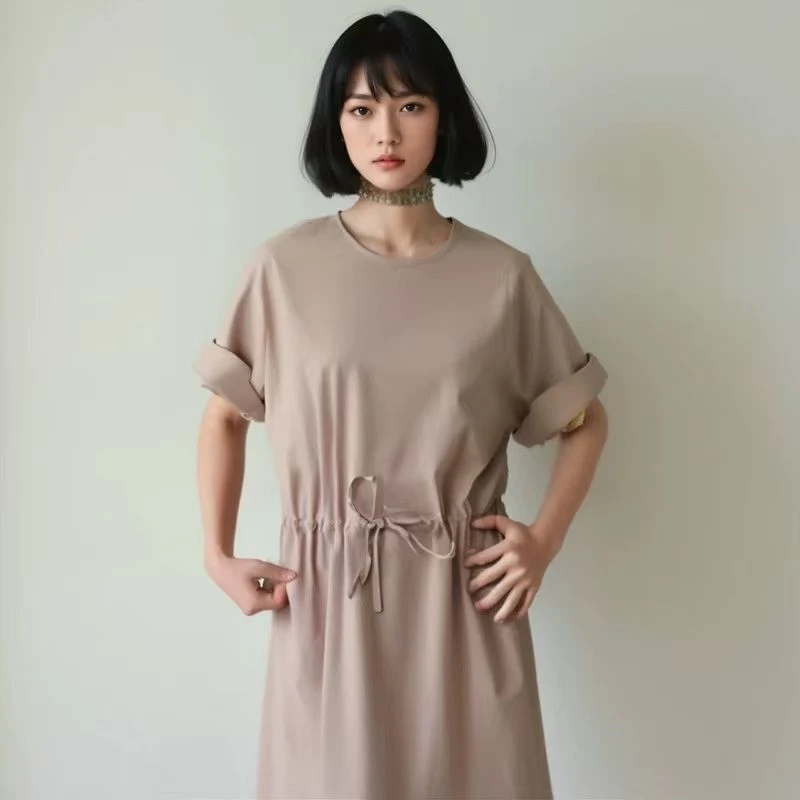 Reebok/锐步 H23176 运动健身休闲长裙休闲群连衣裙灰色