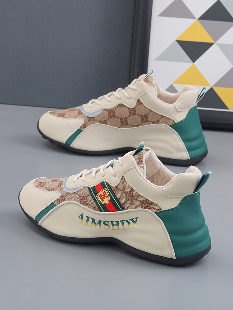 时尚男鞋冬季加绒保暖运动休闲鞋软底防滑老爹鞋时尚百搭低帮潮鞋