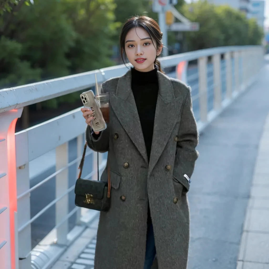 双面呢大衣质感取胜!加厚高级感小个子双面羊毛大衣