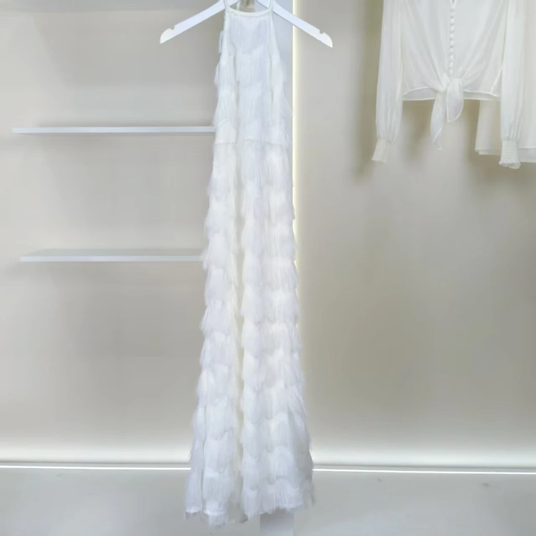 麦迪尚品【K】50428564法式流苏挂脖连衣裙女装夏季商场专柜正品
