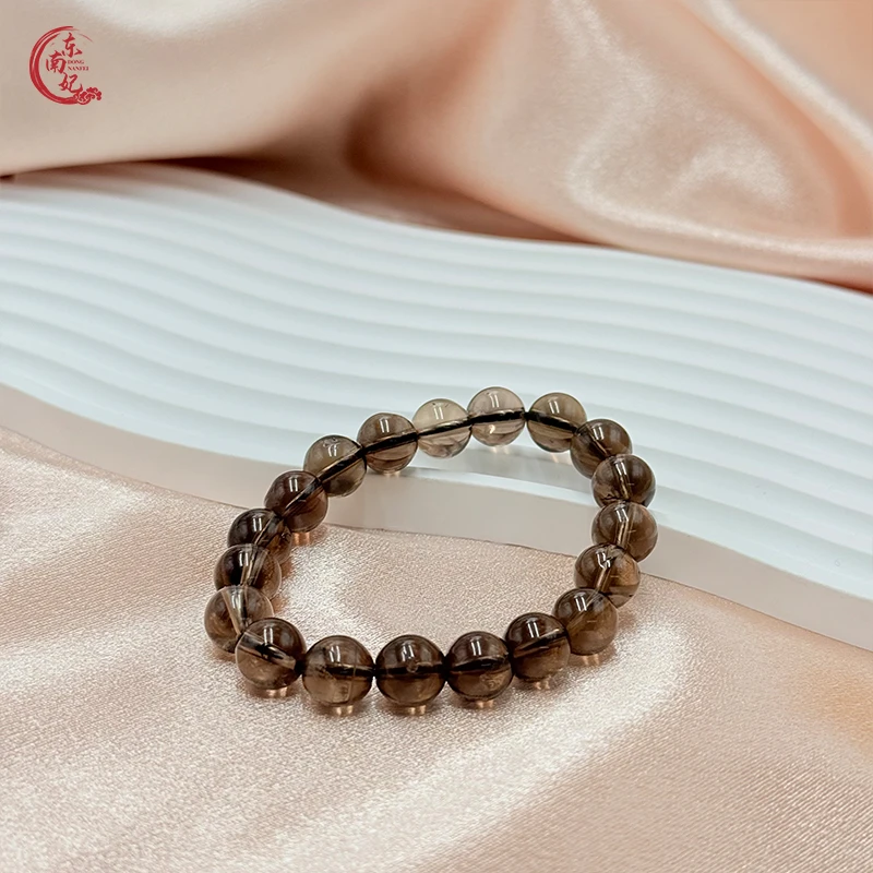 天然茶晶手串8mm10mm烟晶串珠手串DNF-152