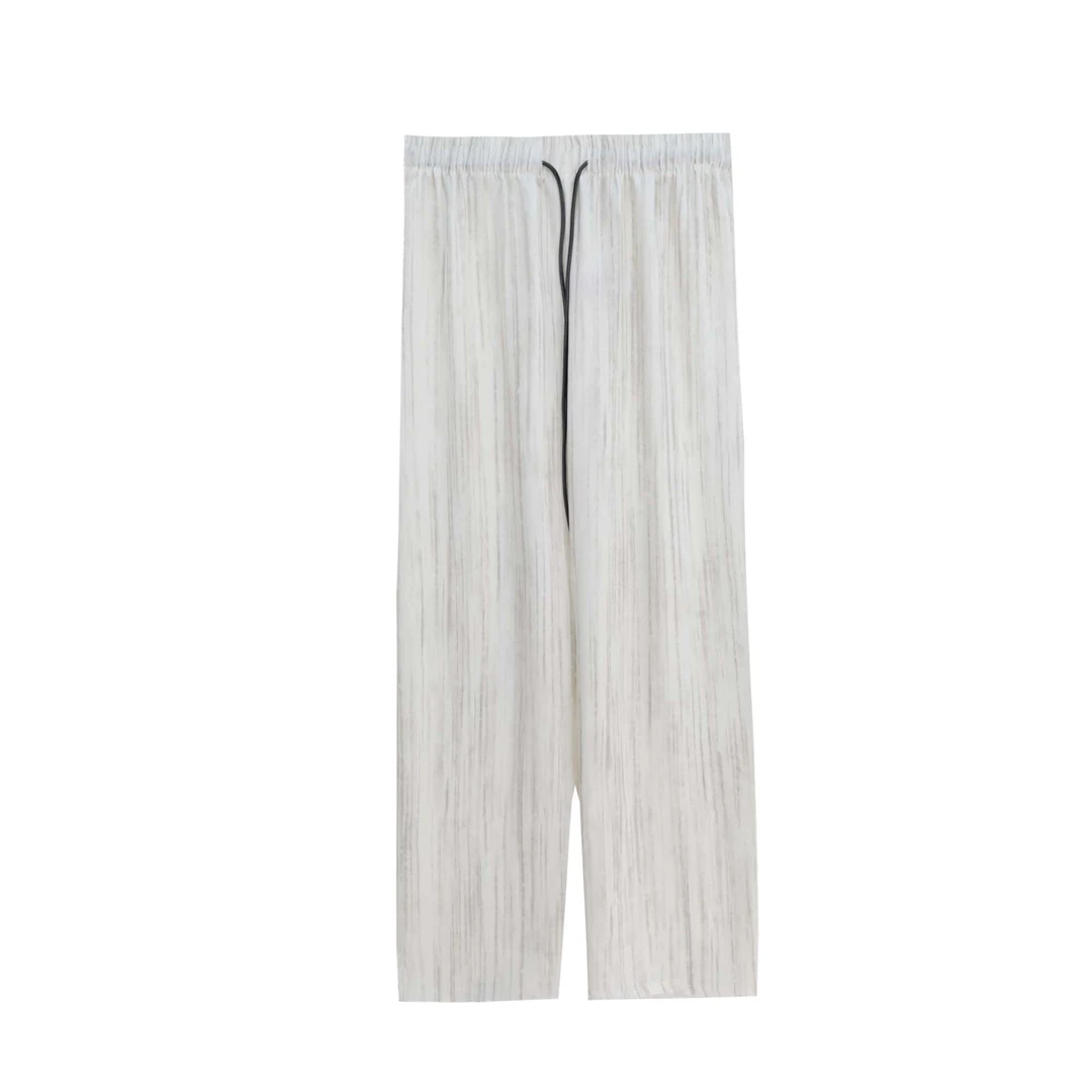 复古垂感时尚百搭慵懒风高腰显瘦宽松休闲裤S1451