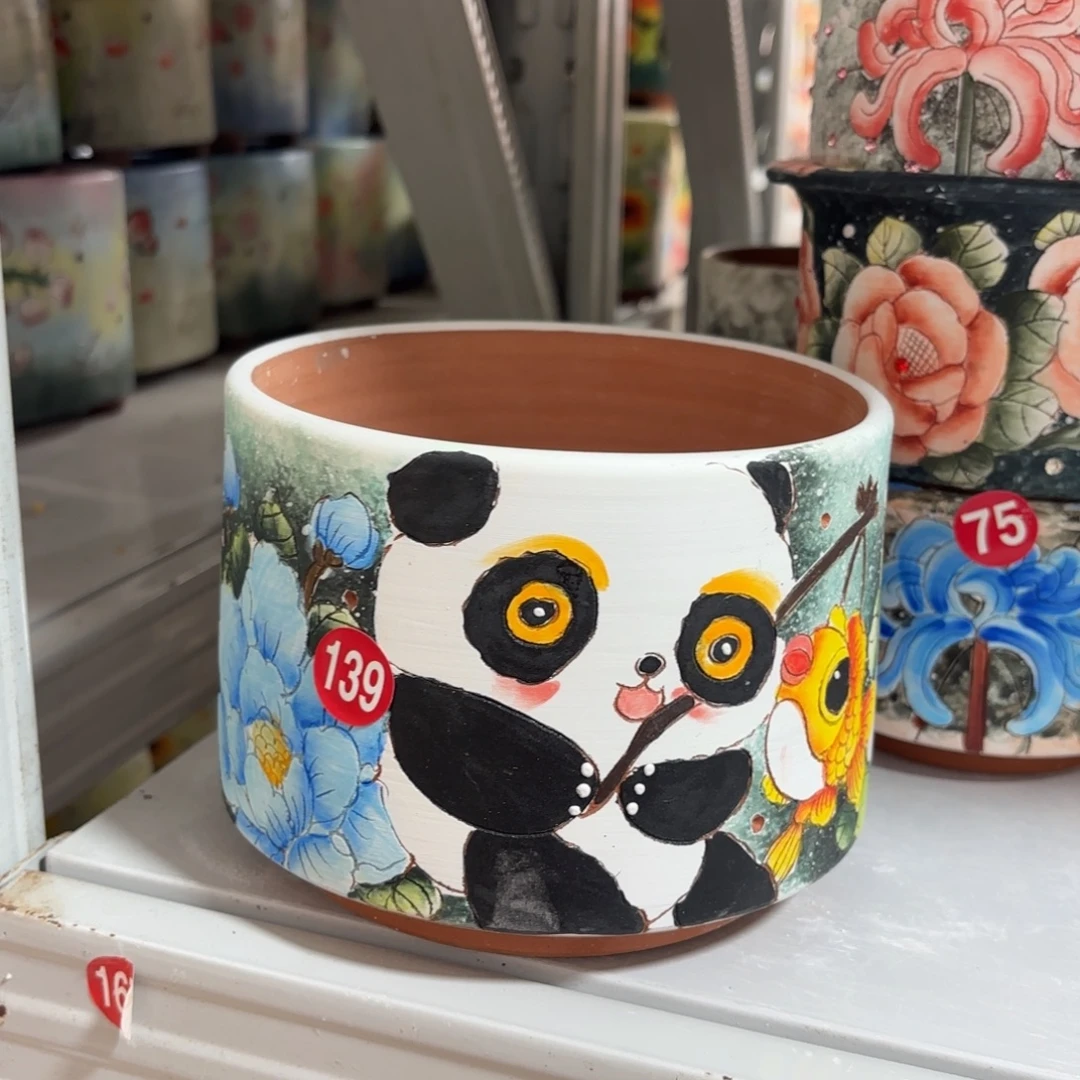 景德镇手绘花盆陶瓷14/11