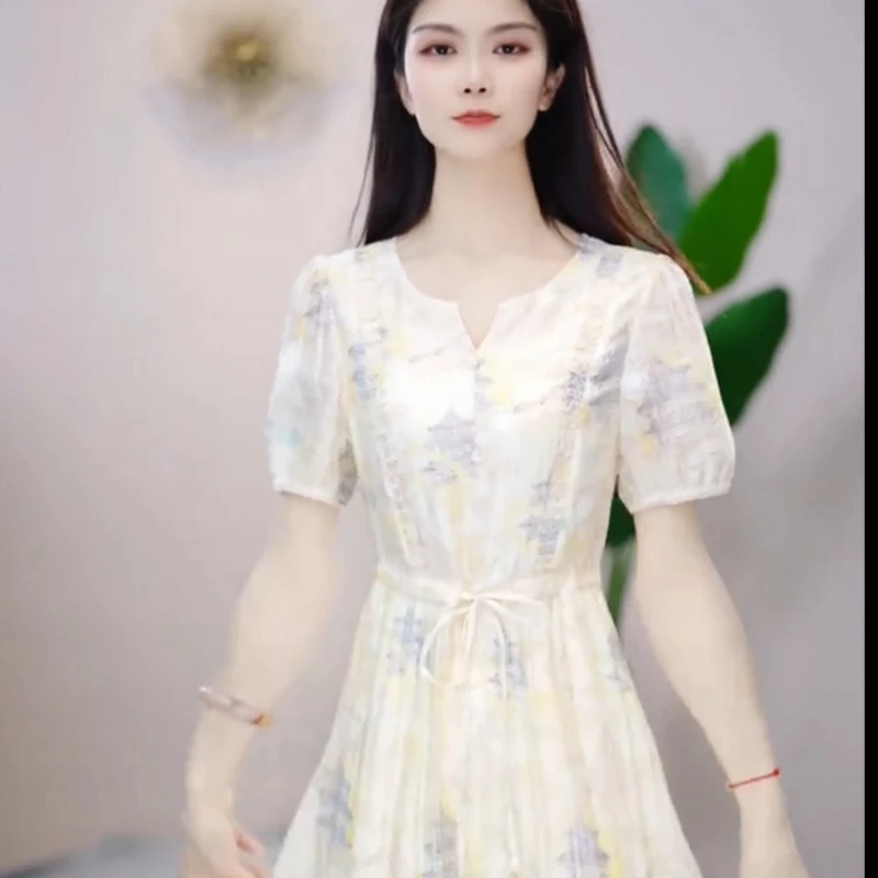 【依橙定制】A888895#夏季 新款  时尚 显瘦  减龄  连衣裙