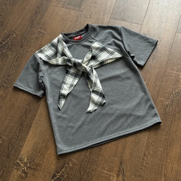 【叁伍】25ss 罗马布拼接格子衬衫 cleanfit 短袖