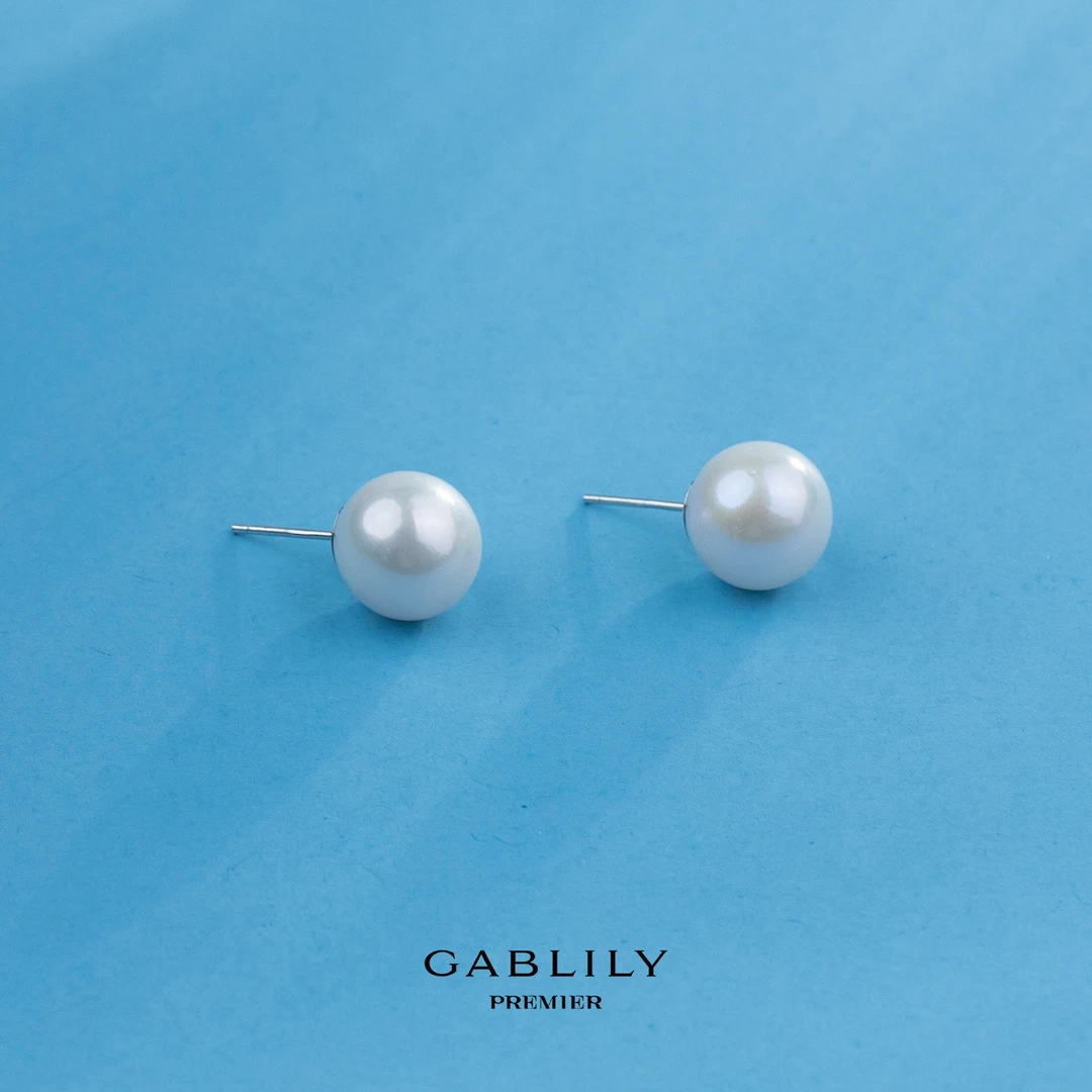 GABLILY premier 淡水珍珠S925银针耳饰11-12mm 百搭款【珠珠推荐】