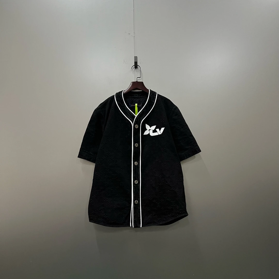 （jp）116 【XP】Louis Vuitton lv 黑色老花棒球衬衫 S码/95新/14000