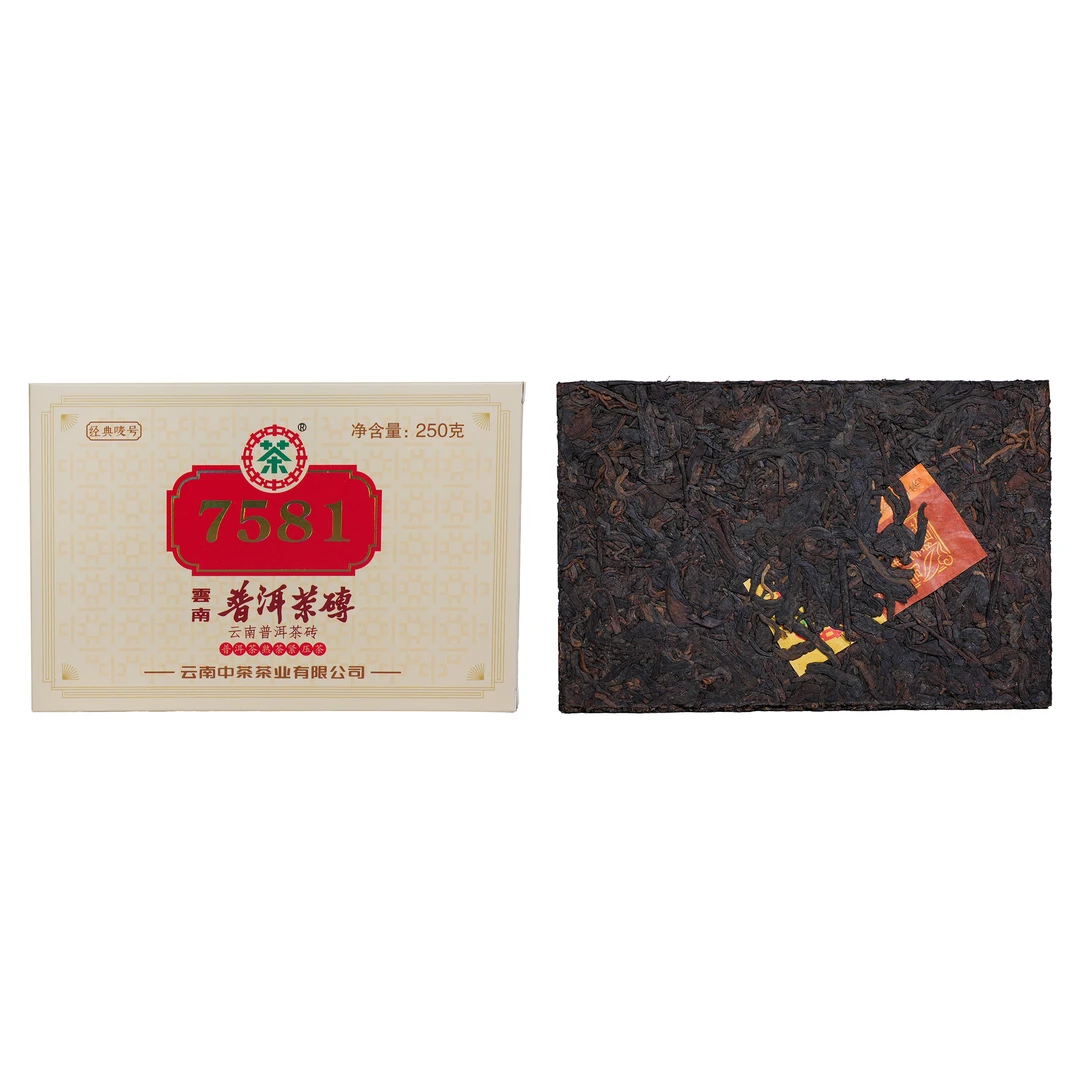 【中茶】2021年经典中茶7581普洱熟砖250g