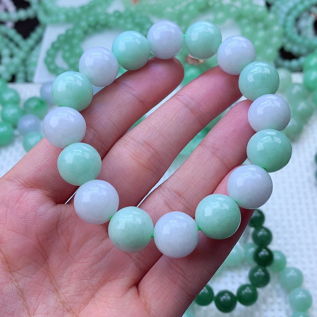 翡翠未镶嵌毛衣链卡13