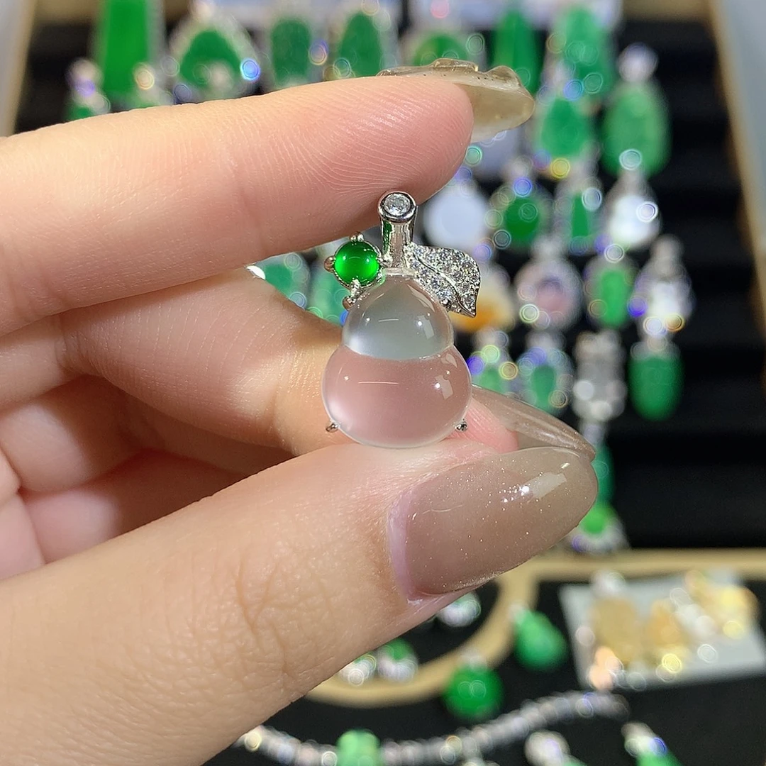 石英质玉银S925镶嵌颈饰