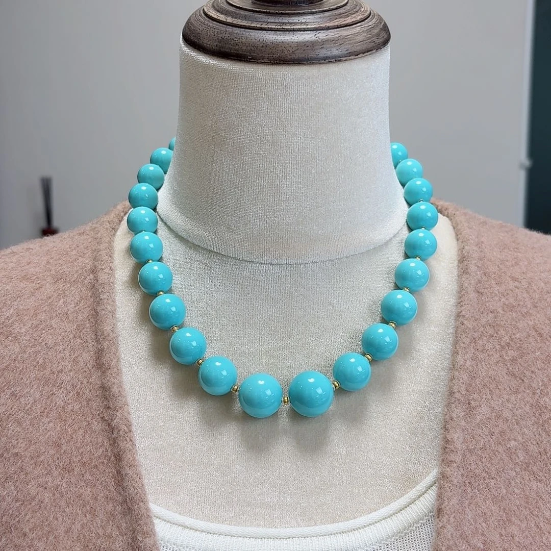 绿松石18K金镶嵌珠宝奇石