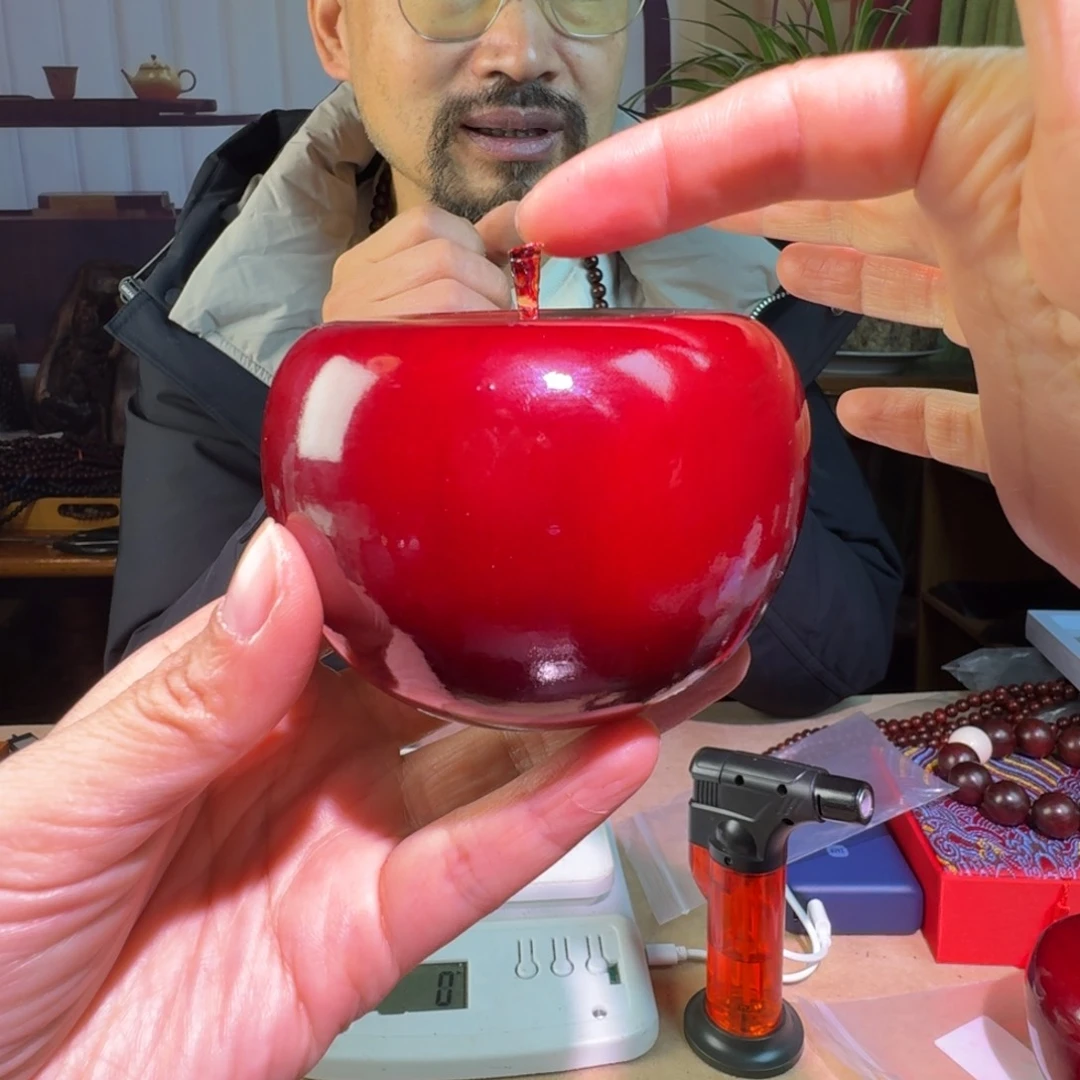 稳定木苹果摆件一个