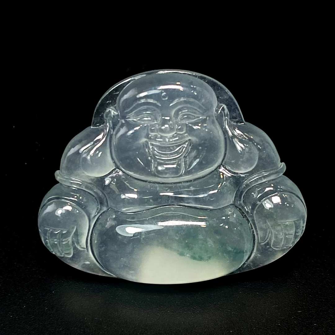 RX27天然缅甸A货翡翠冰种佛公/063745/北京中保拍卖