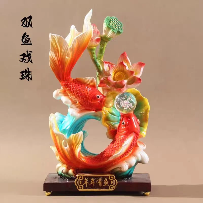 新款年年有余创意客厅电视柜玄关摆件家居装饰品新居礼物客厅摆件