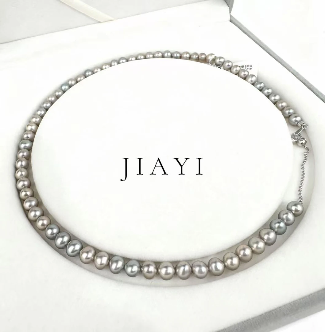 【珈易甄选】“勿忘我Pro”淡水真多麻无核珍珠项链6-7mm（多样性发一）