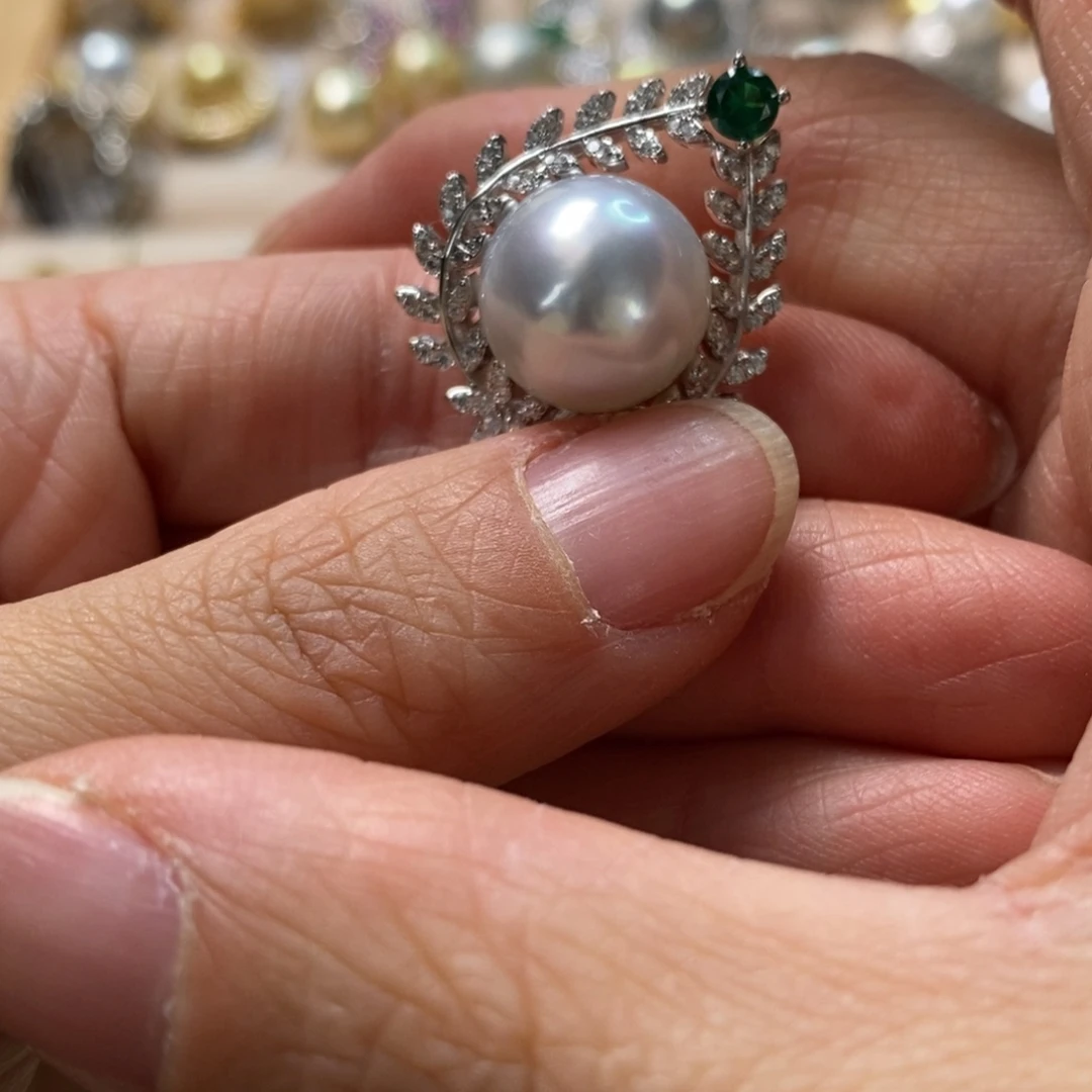 海水珍珠颈饰银S925镶嵌