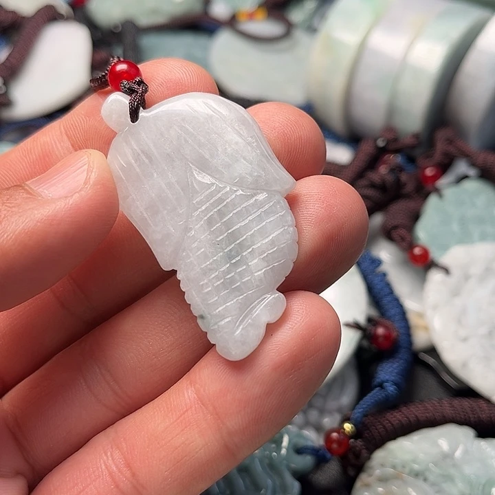 翡翠颈饰未镶嵌翡翠A貨翡翠掛件