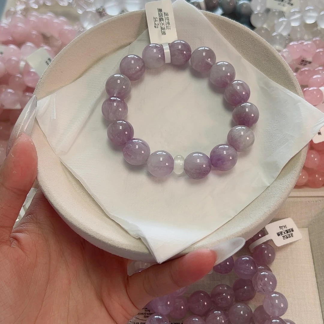 水晶手链未镶嵌紫兔毛13m