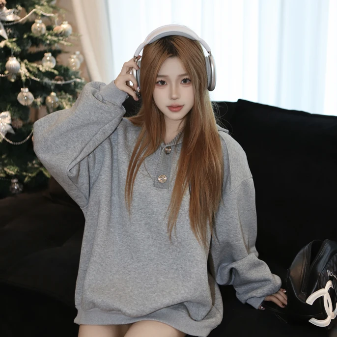 黑月光moonlight 早秋高级感cleanfit短宽boxy版型连帽卫衣男女