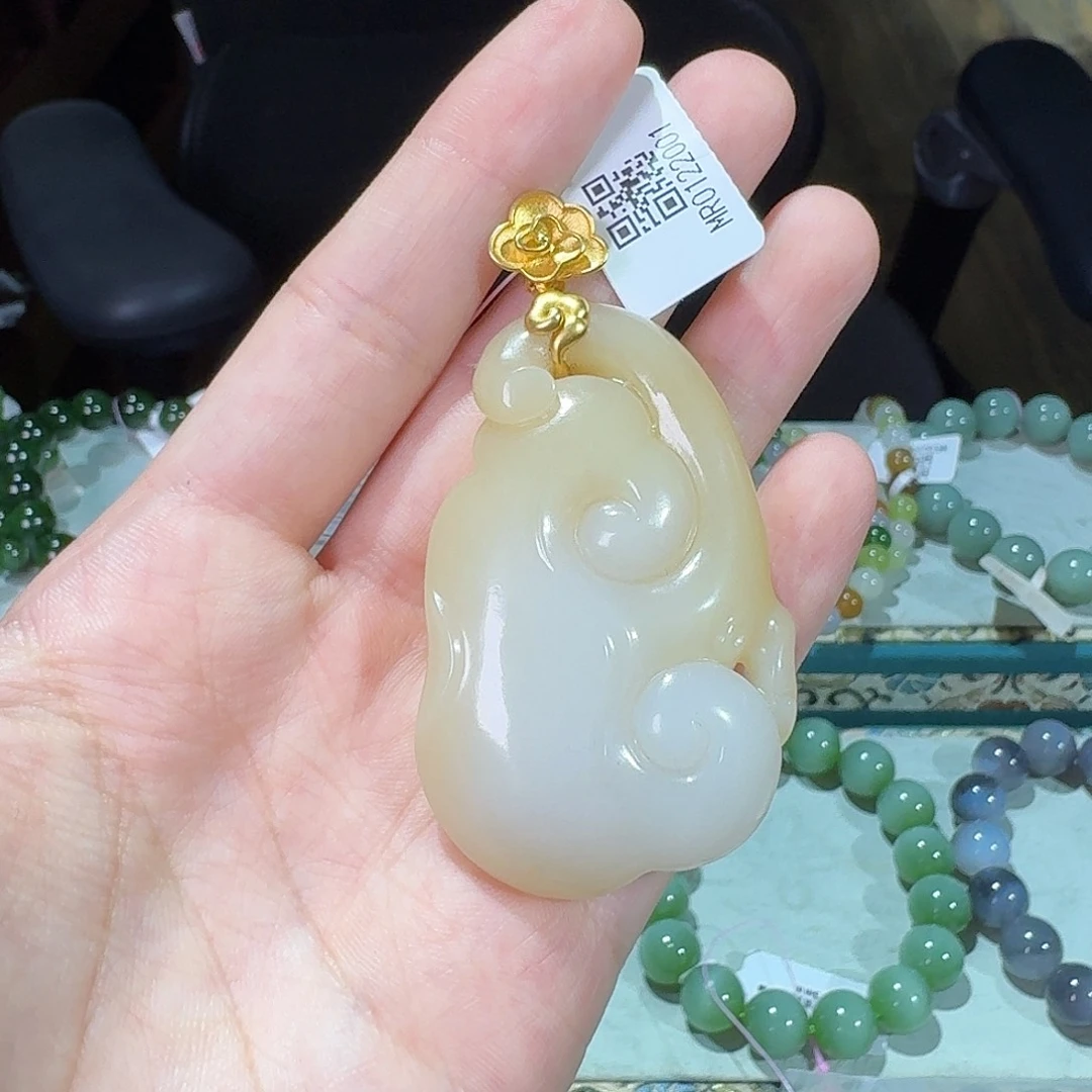 18K金镶嵌手链和田玉