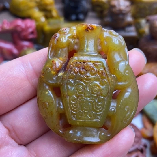 蛇纹石玉未镶嵌颈饰29