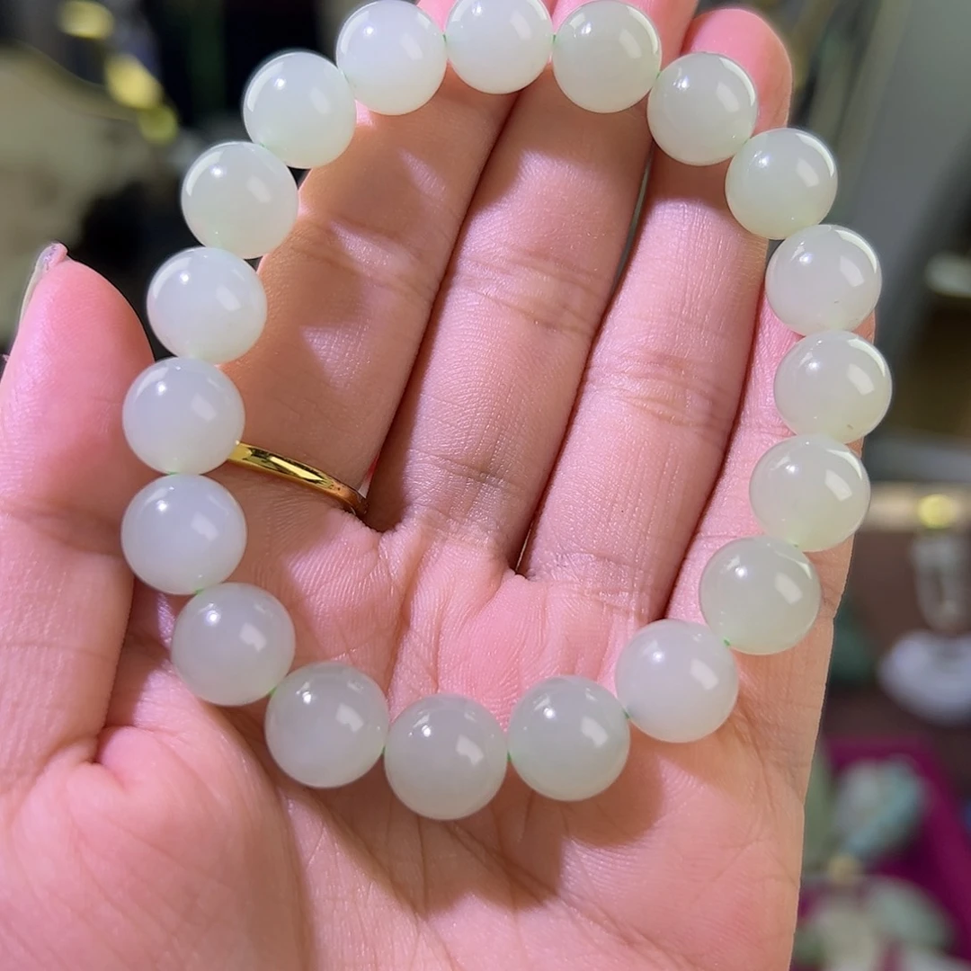 手链未镶嵌和田玉10mm