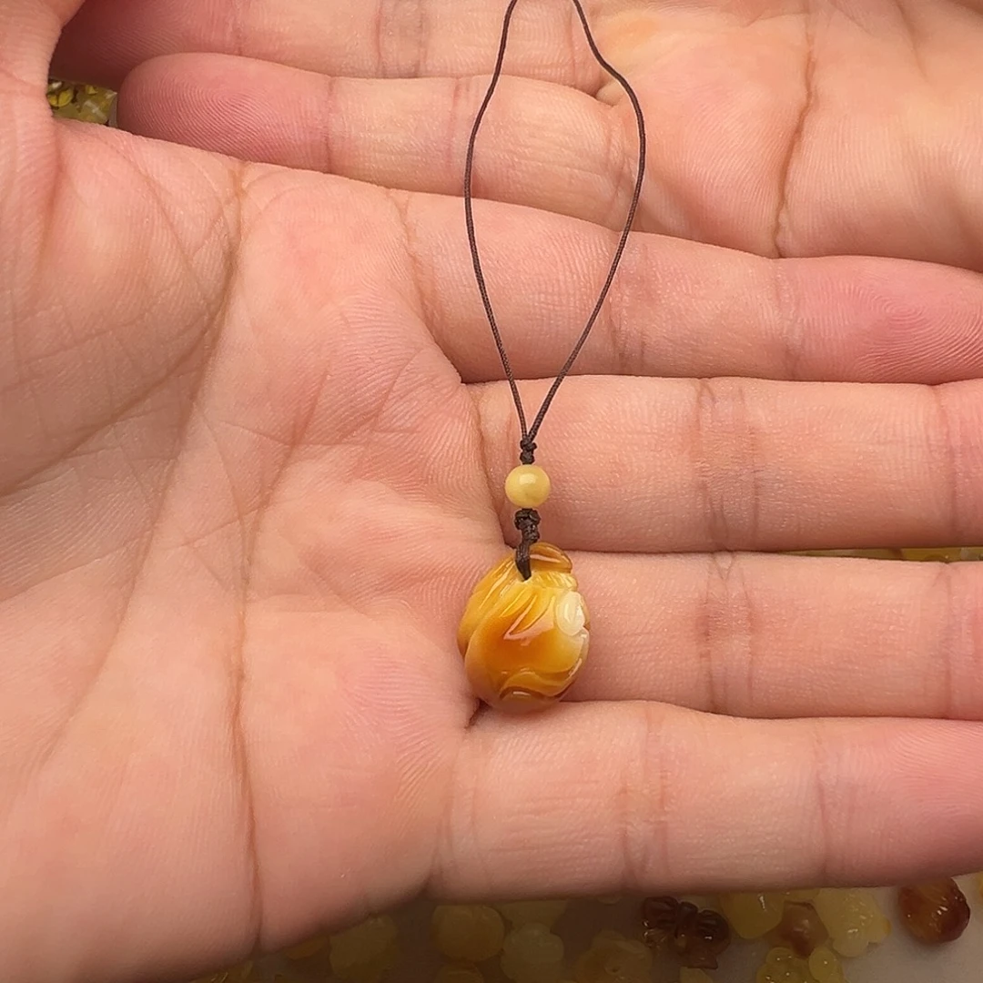 蜜蜡未镶嵌颈饰钱袋提溜手机挂