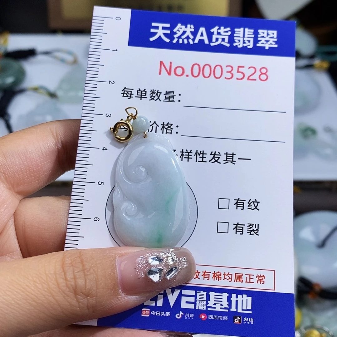 翡翠未镶嵌颈饰3528