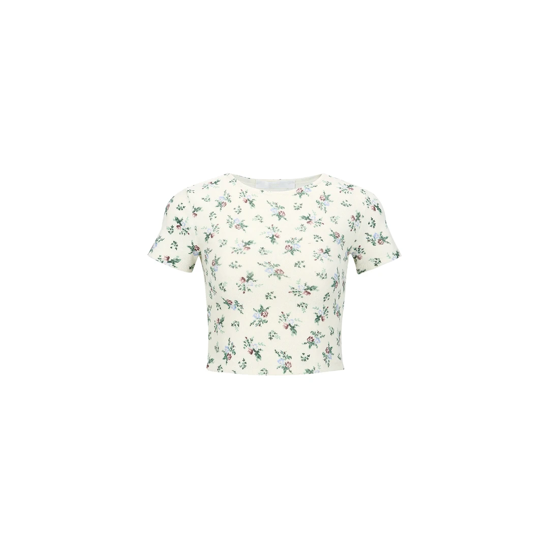 YCH设计师品牌 花色短T恤休闲气质时尚女 DSC买手店 DY5Y03009