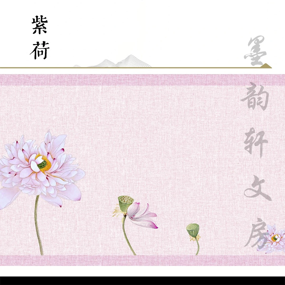 【墨韵轩• 紫荷20米】毛笔书法纸长卷书法专用纸小楷小行书参展创作