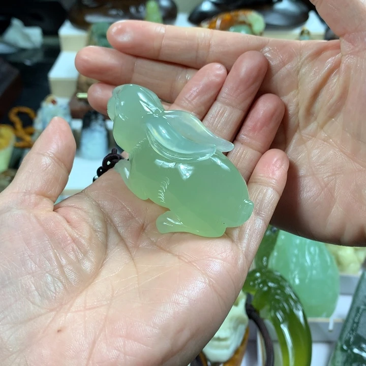 蛇纹石玉手把件未镶嵌旺***圳