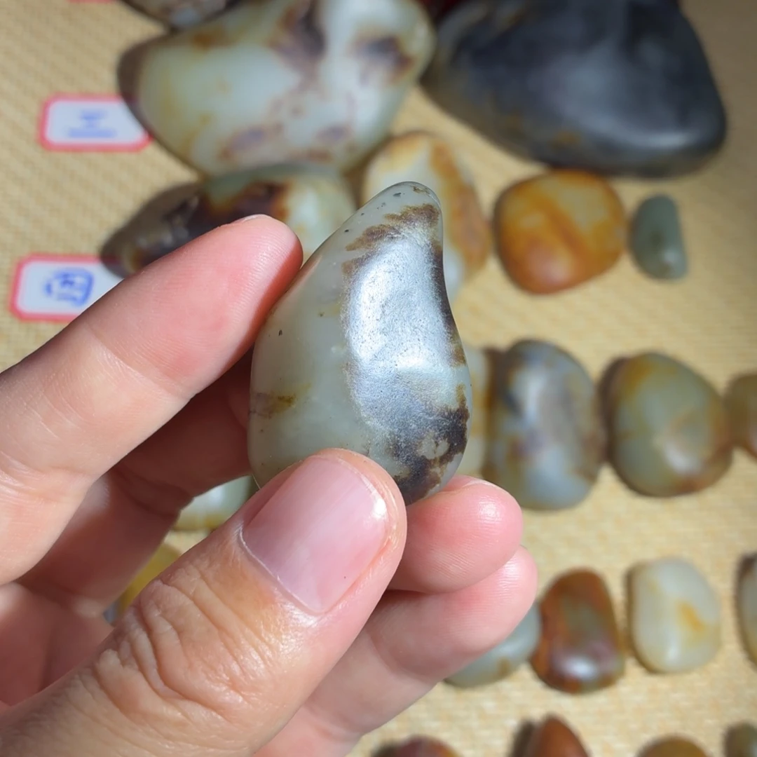 和田玉未镶嵌挂件35