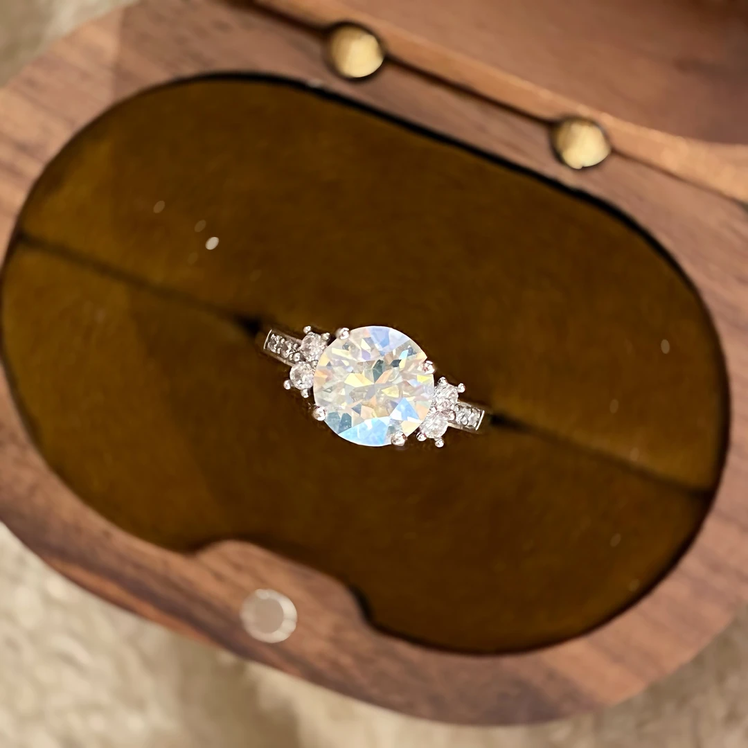 合金戒指 1208华子钻时尚百搭活口小众轻奢简约精致